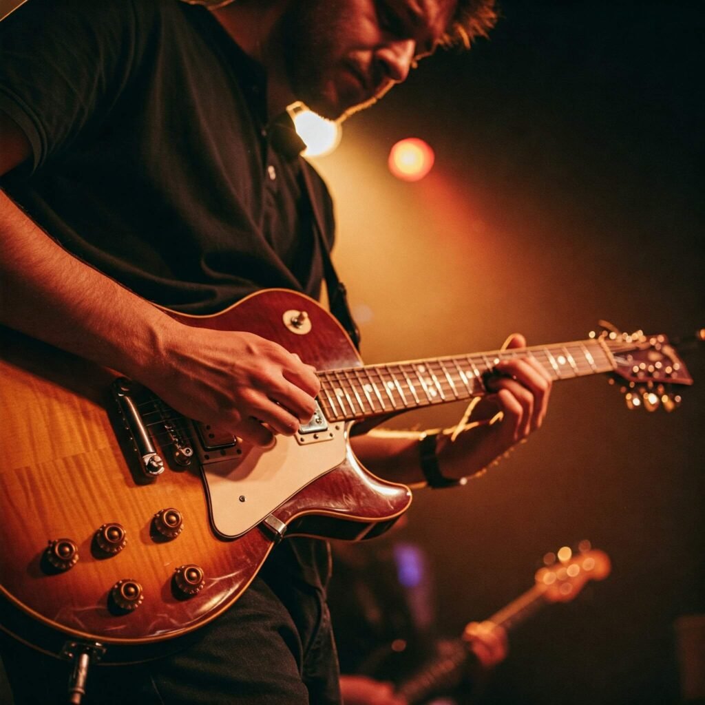 Guitarist Mid-Performance