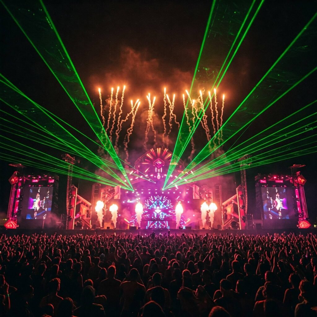 EDM Festival Stage Lights