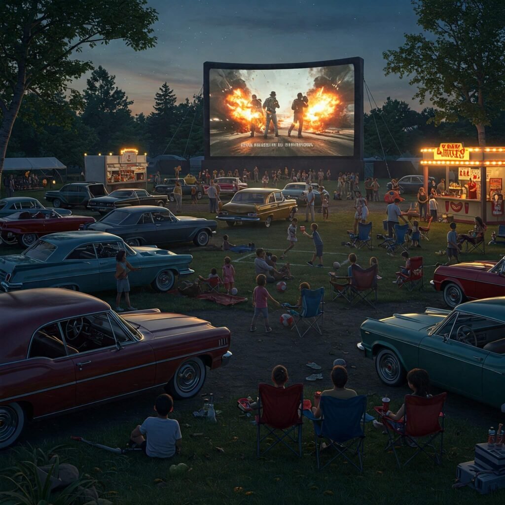 Lively Family Night at the Drive-In