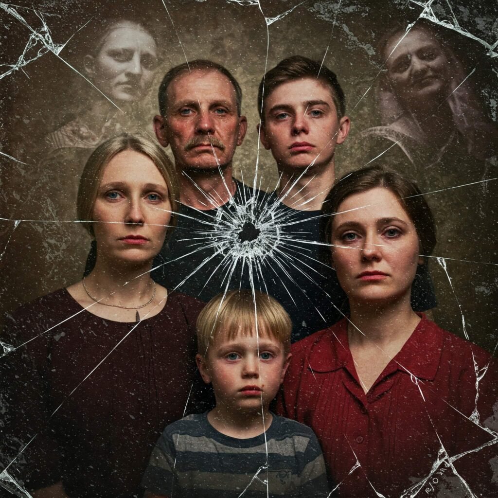 Cursed Family Portrait Ghostly Faces