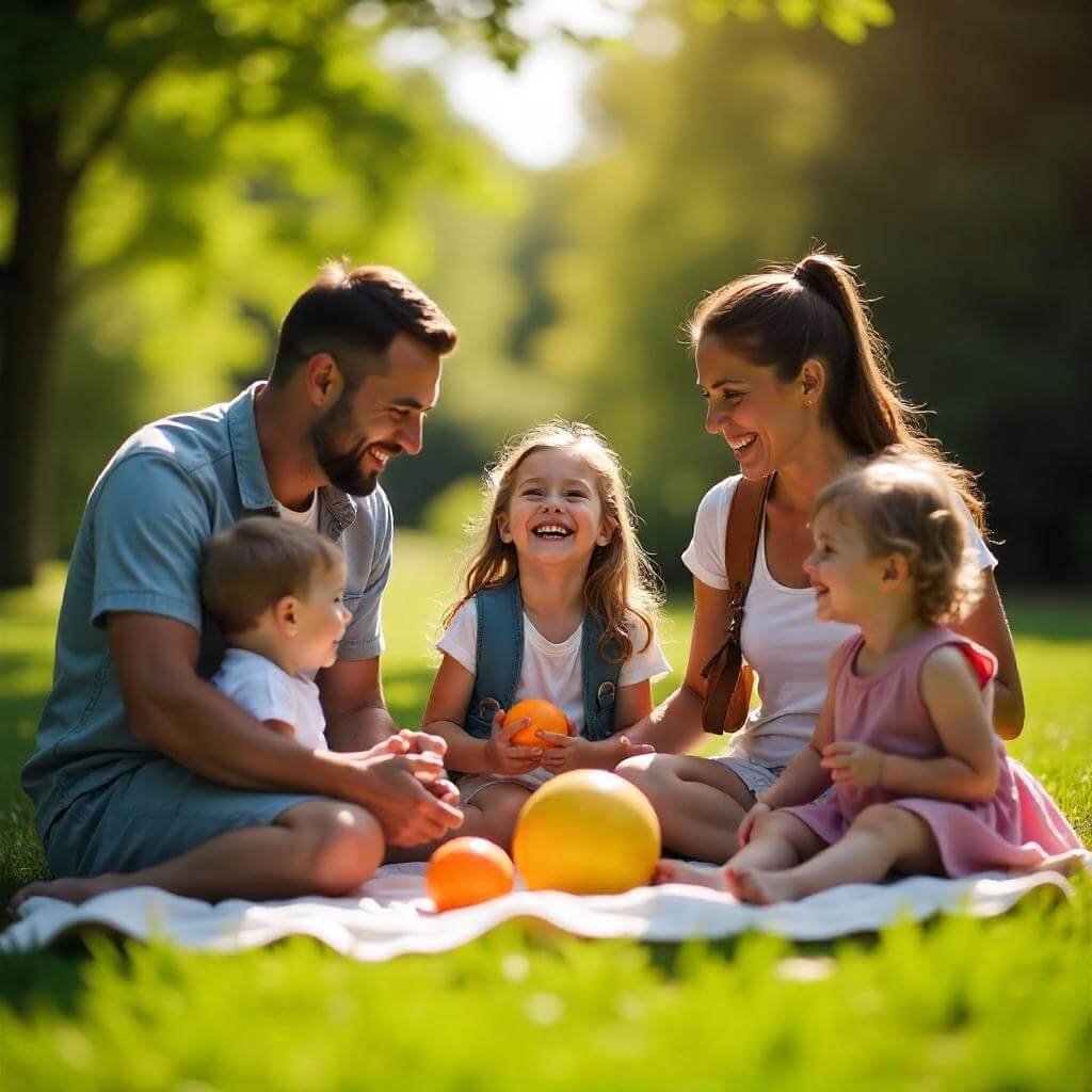 family genuinely enjoying an activity together