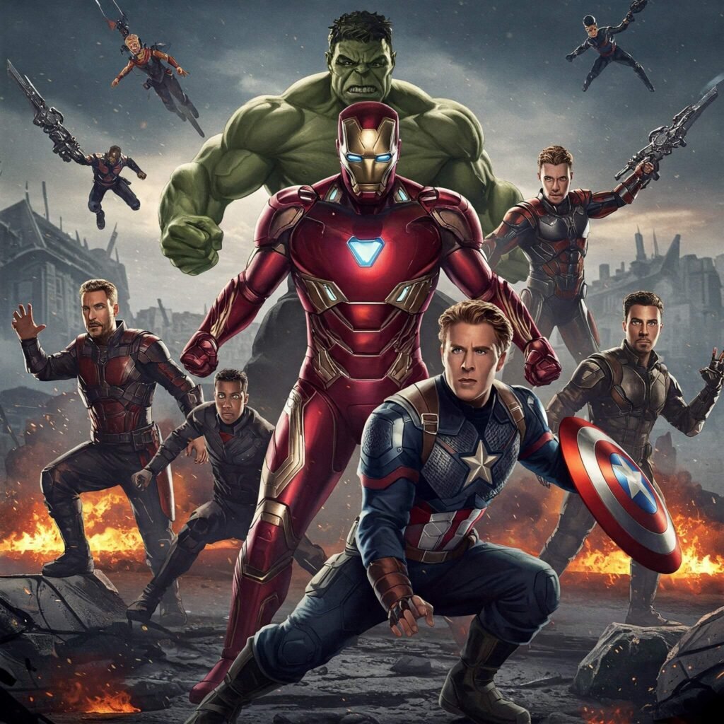 Epic Superhero Showdown: Intense Cinematic Action