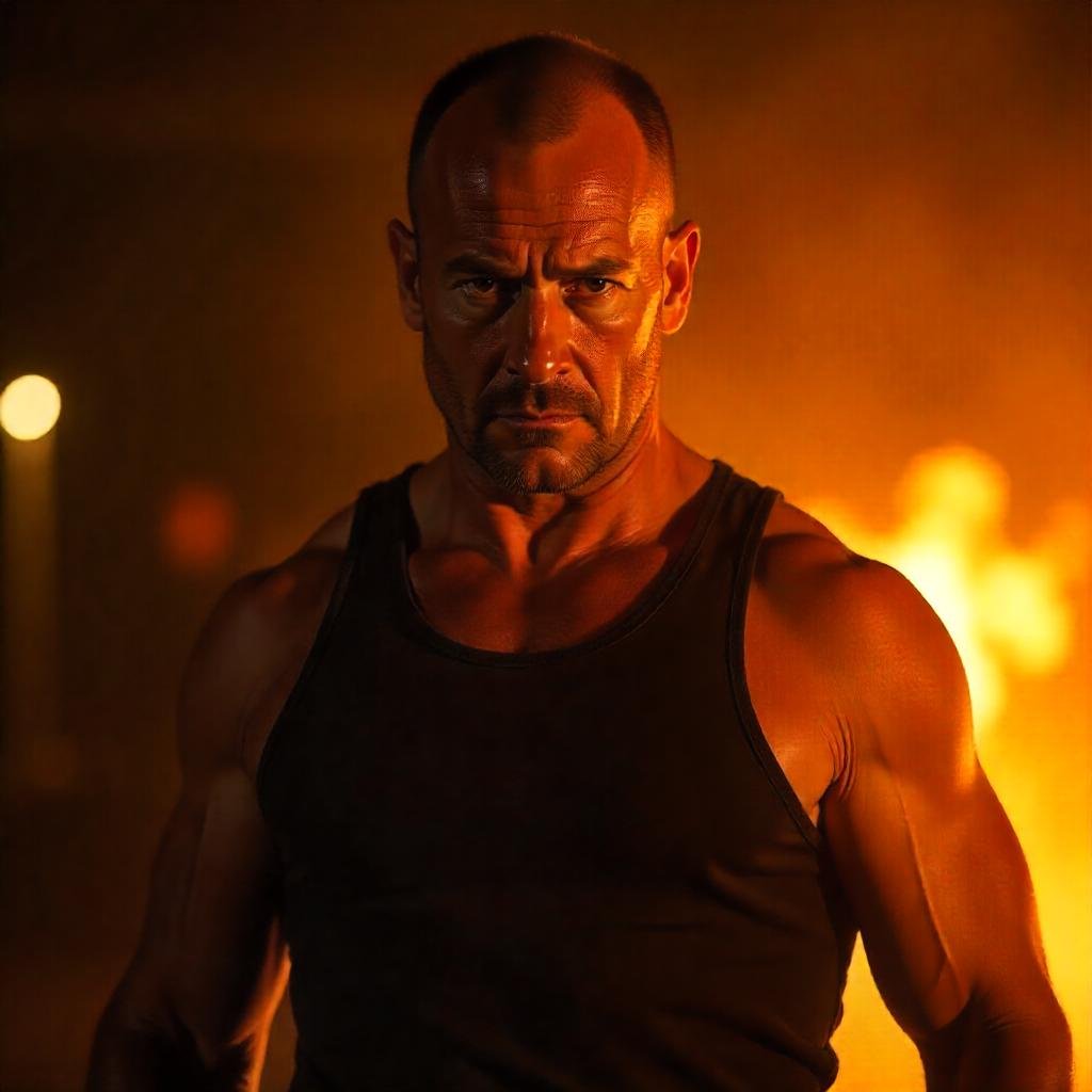Bruce Willis in Die Hard with the famous