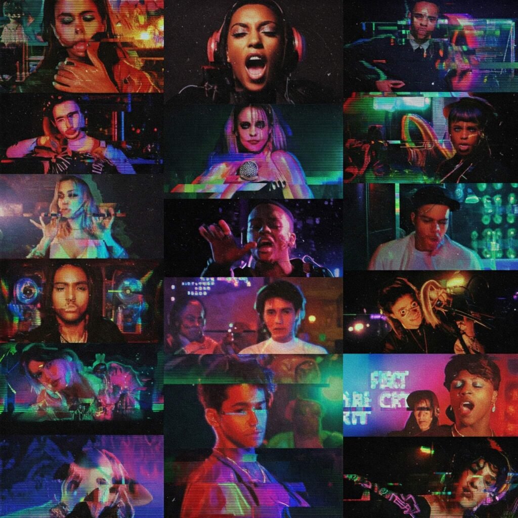 Cyberpunk Music Video Collage