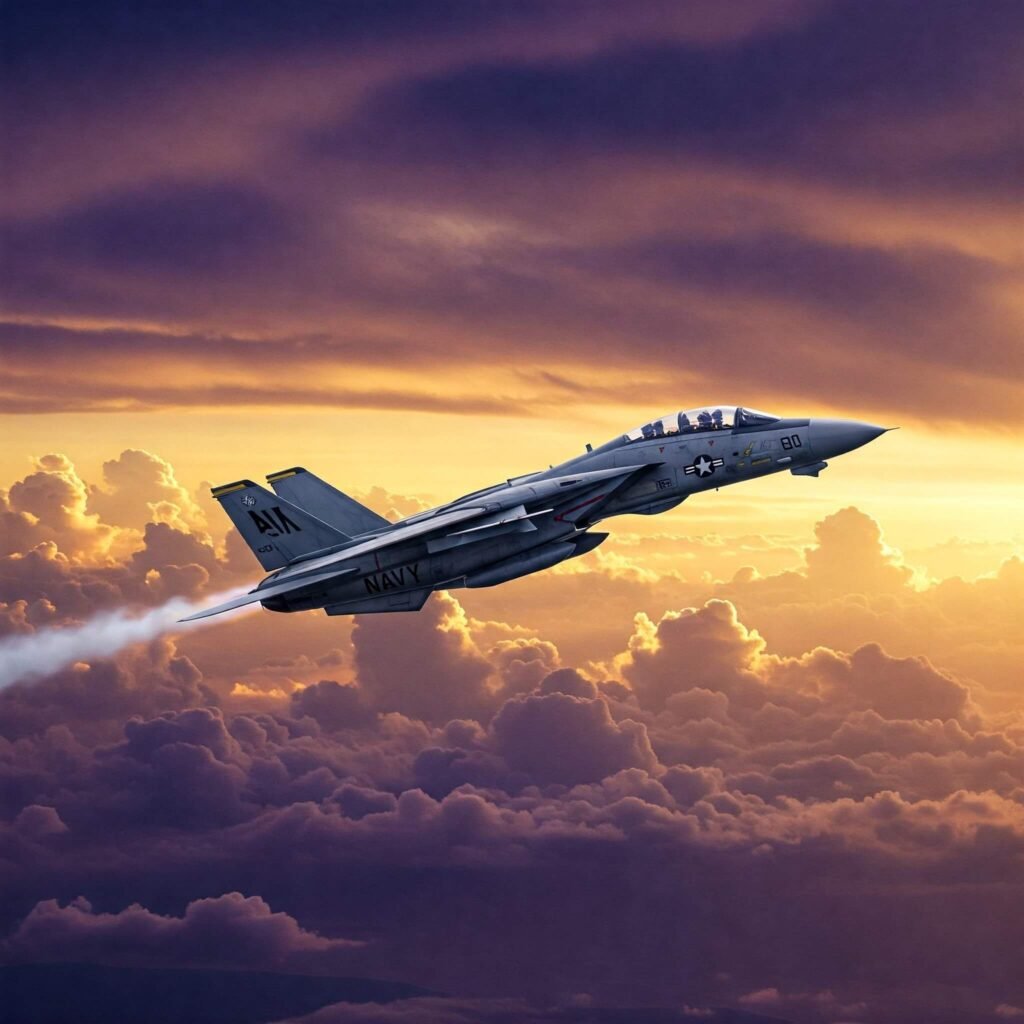 F-14 Tomcat in Clouds