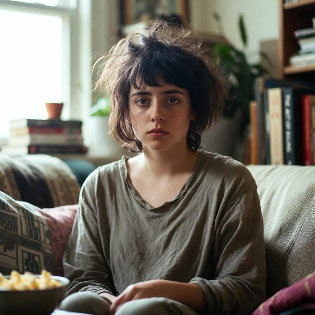 Person stares into void, popcorn apocalypse